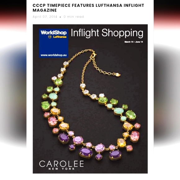 New Carolee Ombre Candy Gold Tone Necklace Multi Colored Pastel Crystal $125 - Picture 2 of 16
